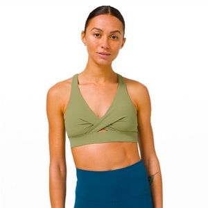 Lululemon crossover nulu sports bra green sage small